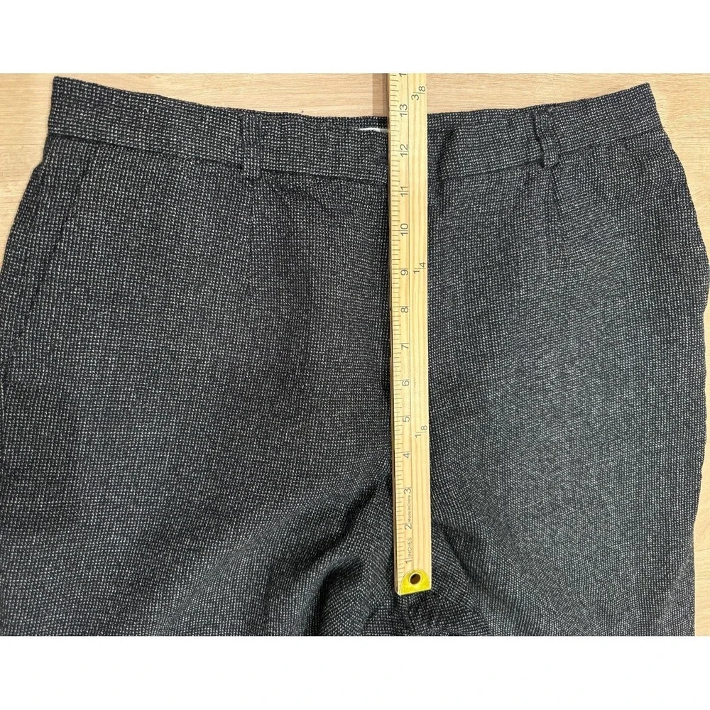 Pendleton Womens Black Lined 100% Virgin Wool Work Career Tweed‎ Dress Pants 14